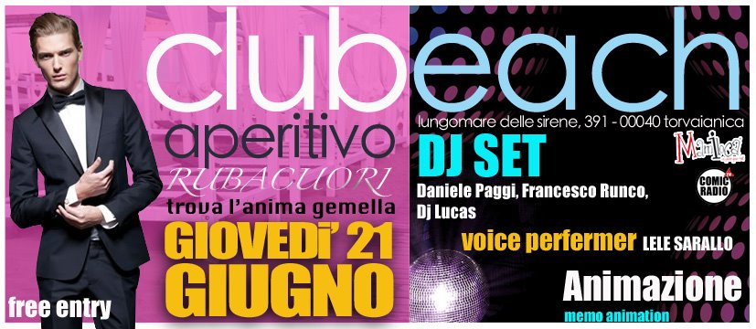 CLUBEACH APERITIVO - TERZA TAPPA