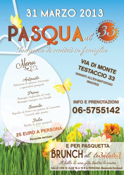 Pranzo di Pasqua al Tr3ntatr3