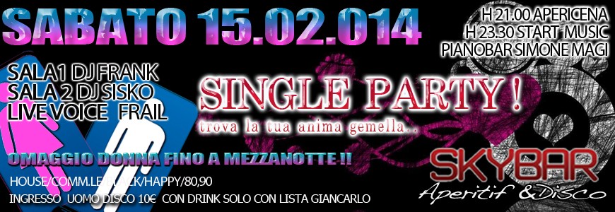 Single Party allo Sky Bar