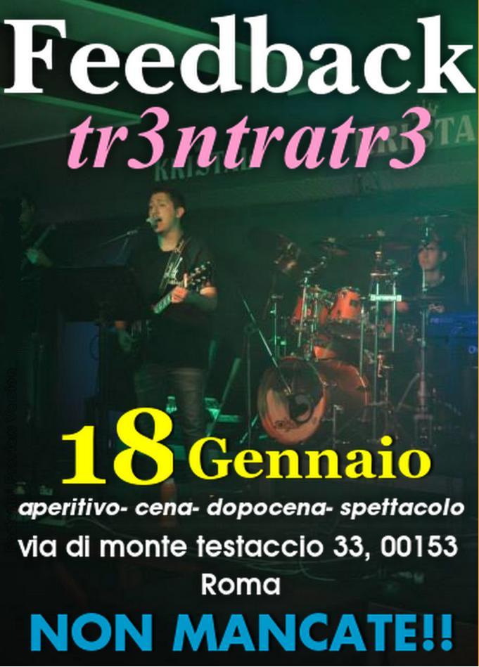 Feedback Tribute Band a Testaccio il 18 Gennaio