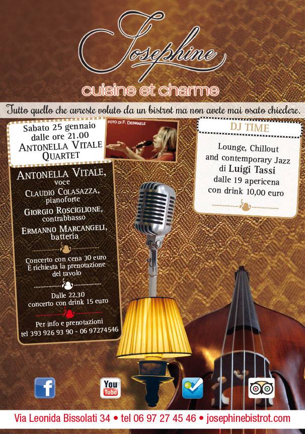 Antonella Vitale Quartet al Josephine Bistrot