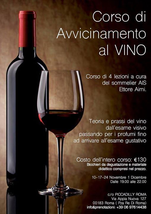 Corso di avvicinamento al vino a Roma