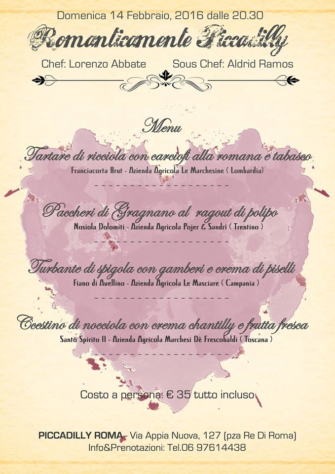 Degustazione Romantica a Roma